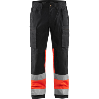 Blåkläder 15511811 Klasse 1 Arbeidsbukse Svart/Hivis Rød D100 Blåkläder 15511811 Klasse 1 Arbeidsbukse Svart/Hivis Rød D100