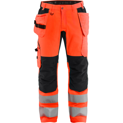 Blåkläder 15521811 Klasse 2 Håndverksbukse Hivis Rød/Sort D88 Blåkläder 15521811 Klasse 2 Håndverksbukse Hivis Rød/Sort D88