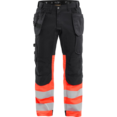 Blåkläder 15581811 Klasse 1 Arbeidsbukse Svart/Hivis Rød D100 Blåkläder 15581811 Klasse 1 Arbeidsbukse Svart/Hivis Rød D100