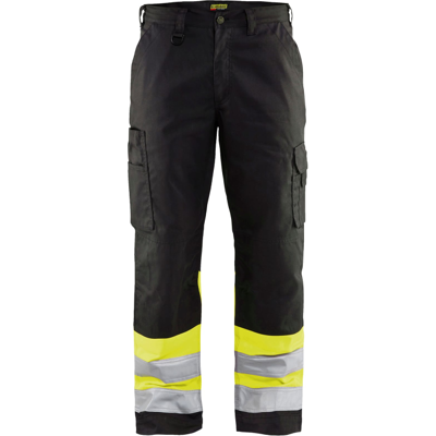Blåkläder 15641811 Klasse 1 Arbeidsbukse Svart/Hivis Gul D128 Blåkläder 15641811 Klasse 1 Arbeidsbukse Svart/Hivis Gul D128