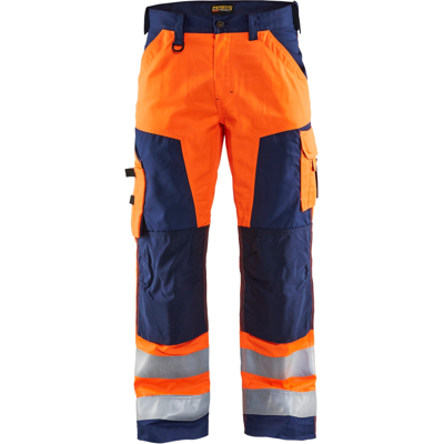 Blåkläder 15661811 Klasse 2 Arbeidsbukse Hivis Oransje/Marineblå D92 Blåkläder 15661811 Klasse 2 Arbeidsbukse Hivis Oransje/Marineblå D92