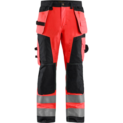 Blåkläder 15681811 Klasse 2 Håndverksbukse Hivis Rød/Sort C48 Blåkläder 15681811 Klasse 2 Håndverksbukse Hivis Rød/Sort C48