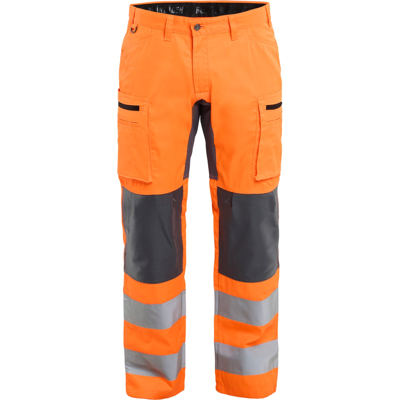 Blåkläder 15851811 Klasse 2 Arbeidsbukse Hivis Oransje/Grå D84 Blåkläder 15851811 Klasse 2 Arbeidsbukse Hivis Oransje/Grå D84