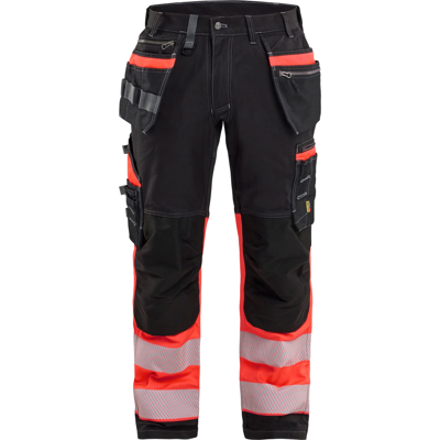 Blåkläder 17941370 Klasse 1 Arbeidsbukse Svart/Hivis Rød D100 Blåkläder 17941370 Klasse 1 Arbeidsbukse Svart/Hivis Rød D100