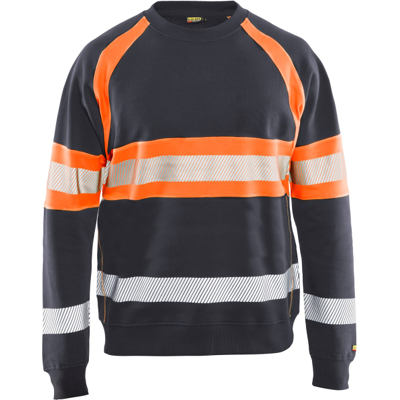 Blåkläder 33591158 Klasse 1 Sweatshirt Mellomgrå/Hi-Vis oransje XXL Blåkläder 33591158 Klasse 1 Sweatshirt Mellomgrå/Hi-Vis oransje XXL