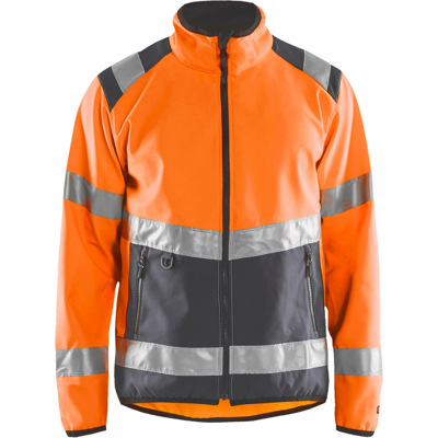 Blaklader 4877 høygvis soft-shell jakke - herre - oransj/mid grå Blaklader 4877 høygvis soft-shell jakke - herre - oransj/mid grå