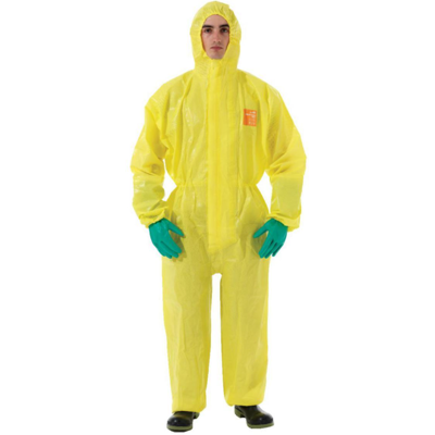 Ansell Alphatec 3000 Kjemikaliebeskyttende Kjeledress Gul L Ansell Alphatec 3000 Kjemikaliebeskyttende Kjeledress Gul L
