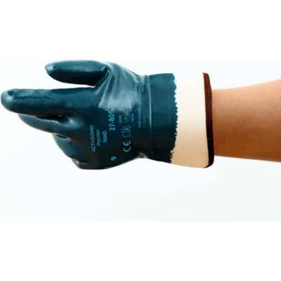 Ansell Activarmr Hycron 27-805 Heldyppet Nitril Arbeidshanske, 144 Par Blå hvit 9 Ansell Activarmr Hycron 27-805 Heldyppet Nitril Arbeidshanske, 144 Par Blå hvit 9