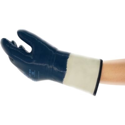 Ansell Activarmr Hycron 27-810 Lang Nitrilbelagt Arbeidshanske, 144 Par Blå/Off White 10 Ansell Activarmr Hycron 27-810 Lang Nitrilbelagt Arbeidshanske, 144 Par Blå/Off White 10