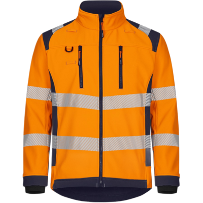 Tranemo Workwear Tranemo Vision Hv 433248 - Hi-Vis - Softshelljakke Oransje/marine L Tranemo Workwear Tranemo Vision Hv 433248 - Hi-Vis - Softshelljakke Oransje/marine L