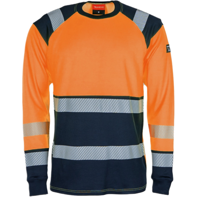 Tranemo Workwear Tranemo Vision Hv 437211 - Hi-Vis - T-Skjorte Oransje / Marineblå 3XL Tranemo Workwear Tranemo Vision Hv 437211 - Hi-Vis - T-Skjorte Oransje / Marineblå 3XL