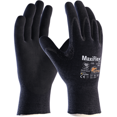 ATG Maxiflex Cut - Kutthansker, 3d, 12 Par Svart 10 ATG Maxiflex Cut - Kutthansker, 3d, 12 Par Svart 10