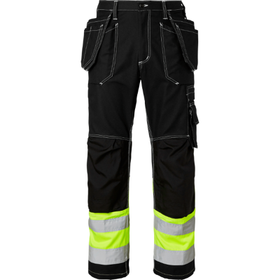 Top Swede 2515 - Klasse 1 - Arbeidsbukse Svart/Fluorescerende Gul D100 Top Swede 2515 - Klasse 1 - Arbeidsbukse Svart/Fluorescerende Gul D100
