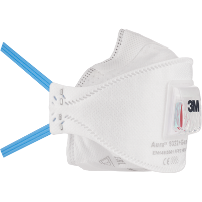 3M Aura 9322+g3 Engangs Filtermaske Ffp2, 10 Stk Hvit 3M Aura 9322+g3 Engangs Filtermaske Ffp2, 10 Stk Hvit