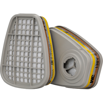 3M 6057 Abe1 Gassfilter, 8 Stk (4 X 2 Stk) Lys grå 3M 6057 Abe1 Gassfilter, 8 Stk (4 X 2 Stk) Lys grå
