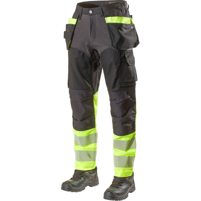 L.Brador 1074pb Heavy Klasse 1 Varselbukse Svart / Hi-Vis gul D100 L.Brador 1074pb Heavy Klasse 1 Varselbukse Svart / Hi-Vis gul D100