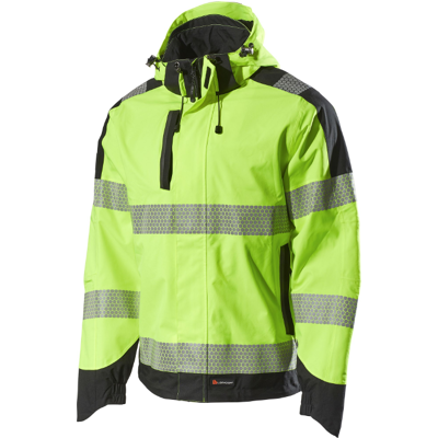 L.Brador 2221p Aereo Klasse 3 Varsel Skalljakke HV Gul/Sort 3XL L.Brador 2221p Aereo Klasse 3 Varsel Skalljakke HV Gul/Sort 3XL