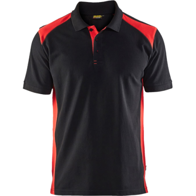 Blåkläder 33241050 Forsterket Pikéskjorte Svart/Rød 6XL Blåkläder 33241050 Forsterket Pikéskjorte Svart/Rød 6XL