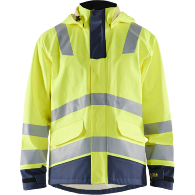 Blåkläder 43132022 Klasse 3 Regnjakke Hivis Gul/Marineblå XS Blåkläder 43132022 Klasse 3 Regnjakke Hivis Gul/Marineblå XS