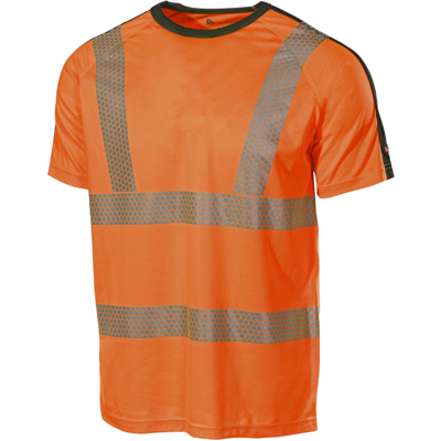 L.Brador 6120p Aereo Klasse 2 Varsel-T-Skjorte HV Oransje/Sort 3XL L.Brador 6120p Aereo Klasse 2 Varsel-T-Skjorte HV Oransje/Sort 3XL