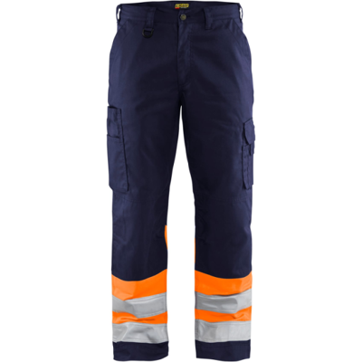 Blåkläder 15641811 Klasse 1 Arbeidsbukse Marineblå/Hivisoransje D96 Blåkläder 15641811 Klasse 1 Arbeidsbukse Marineblå/Hivisoransje D96