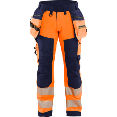 Blåkläder 18202513 Klasse 2 Arbeidsbukse Hivis Oransje/Marineblå C152 Blåkläder 18202513 Klasse 2 Arbeidsbukse Hivis Oransje/Marineblå C152