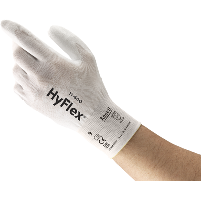 Ansell Hyflex 11-600 Pu-Belagt Monteringshanske, 144 Par Hvit 10 Ansell Hyflex 11-600 Pu-Belagt Monteringshanske, 144 Par Hvit 10