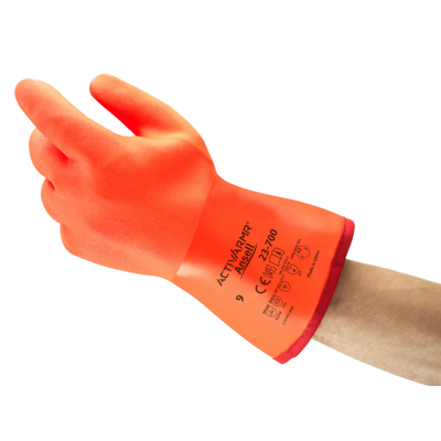 Ansell Activarmr 23-700 Isolert Pvc Kuldehanske, 72 Par Fluorescerende oransje 9 Ansell Activarmr 23-700 Isolert Pvc Kuldehanske, 72 Par Fluorescerende oransje 9