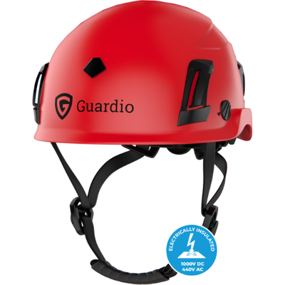 Guardio Armet Volt - Elektrisk Isolerende - Vernehjelm rød 53-63 cm Guardio Armet Volt - Elektrisk Isolerende - Vernehjelm rød 53-63 cm