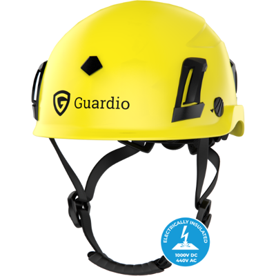 Guardio Armet Volt - Elektrisk Isolerende - Vernehjelm Brennende gul 53-63 cm Guardio Armet Volt - Elektrisk Isolerende - Vernehjelm Brennende gul 53-63 cm