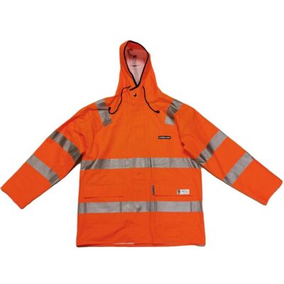 Jobmaster Jm 1210 Hi-Vis Regnjakke oransje XXL Jobmaster Jm 1210 Hi-Vis Regnjakke oransje XXL