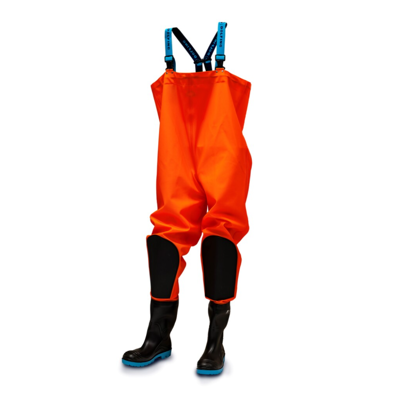 Dolfing Druten Stanford 426-13 – S5 - Hi-Vis – Vadebukse Med Vernestøvler Fluorescerende oransje 3XL Dolfing Druten Stanford 426-13 – S5 - Hi-Vis – Vadebukse Med Vernestøvler Fluorescerende oransje 3XL