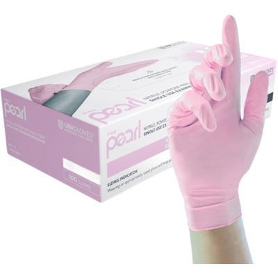 Unigloves Pink Pearl XL medisinsk undersøkelseshansker - Undersøkelseshansker Unigloves Pink Pearl XL medisinsk undersøkelseshansker - Undersøkelseshansker