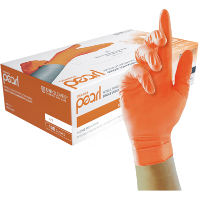Unigloves Orange Pearl Medisinske Undersøkelseshansker - Medium - 1000 stk Unigloves Orange Pearl Medisinske Undersøkelseshansker - Medium - 1000 stk
