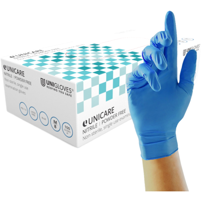Unigloves Unicare Nitrile Hansker – Lettvekts Nitril(Gs0033, Blå, 1000 Stykk, Størrelse-M) Blå M Unigloves Unicare Nitrile Hansker – Lettvekts Nitril(Gs0033, Blå, 1000 Stykk, Størrelse-M) Blå M