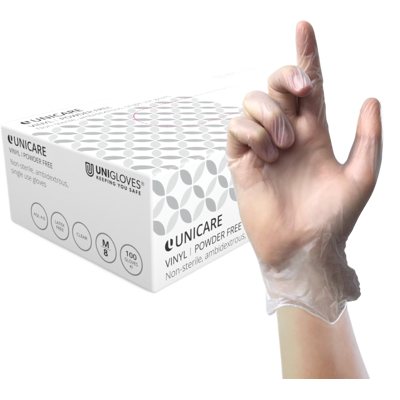 Unigloves Unicare Vinyl Hansker – Høy Komfort, Latexfri(Gs0063, Klar, 1000 Stykk, Størrelse-M) Klar M Unigloves Unicare Vinyl Hansker – Høy Komfort, Latexfri(Gs0063, Klar, 1000 Stykk, Størrelse-M) Klar M