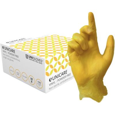 Unigloves Unicare Vinyl Hansker – Komfortabel Og Allergivennlig(Gs0105, Gul, 1000 Stykk, Størrelse-Xl) Gul XL Unigloves Unicare Vinyl Hansker – Komfortabel Og Allergivennlig(Gs0105, Gul, 1000 Stykk, Størrelse-Xl) Gul XL