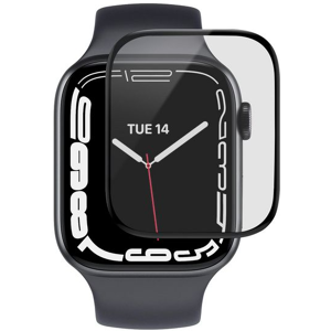 Estuff Titan Shield Fleksibel Hybrid Glass Skjermbeskytter For Apple Watch Series 7/8 41mm - Klar/svart, 1 Stykk, Sen-W127249571 Estuff Titan Shield Fleksibel Hybrid Glass Skjermbeskytter For Apple Watch Series 7/8 41mm - Klar/svart, 1 Stykk, Sen-W127249571