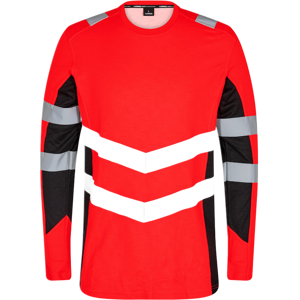 Engel Safety - Klasse 2 - T-Skjorte Hivis Rød/Sort S Engel Safety - Klasse 2 - T-Skjorte Hivis Rød/Sort S