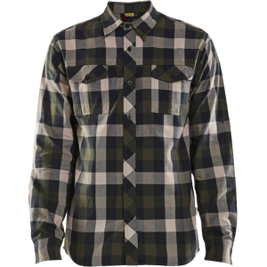 Blåkläder 32921130 Flanell Skjorte Mørk olivengrønn/svart M Blåkläder 32921130 Flanell Skjorte Mørk olivengrønn/svart M