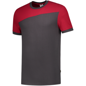 Tricorp 102006 Tofarget Unisex T-Skjorte Mørk grå/rød 5XL Tricorp 102006 Tofarget Unisex T-Skjorte Mørk grå/rød 5XL
