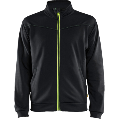 Blåkläder 33622526 Glidelås Sweatshirt Svart/Hivis Gul M Blåkläder 33622526 Glidelås Sweatshirt Svart/Hivis Gul M
