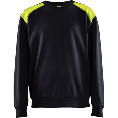 Blåkläder 35801158 Forsterket Sweatshirt Svart/Hivis Gul M Blåkläder 35801158 Forsterket Sweatshirt Svart/Hivis Gul M