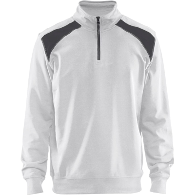 Blåkläder 33531158 Glidelås Sweatshirt Hvit/mørk grå XXL Blåkläder 33531158 Glidelås Sweatshirt Hvit/mørk grå XXL