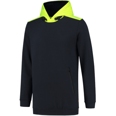 Tricorp 303005 Hi-Vis Unisex Hettegenser Blekk/Fluor Gul XL Tricorp 303005 Hi-Vis Unisex Hettegenser Blekk/Fluor Gul XL