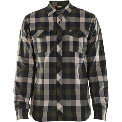 Blåkläder 32921130 Flanell Skjorte Mørk olivengrønn/svart S Blåkläder 32921130 Flanell Skjorte Mørk olivengrønn/svart S