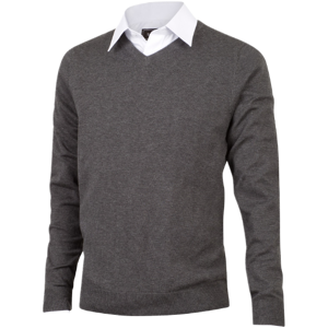 Tracker 3086 Unisex Pima Cotton V-Halsgenser Kullgrå 2XL Tracker 3086 Unisex Pima Cotton V-Halsgenser Kullgrå 2XL