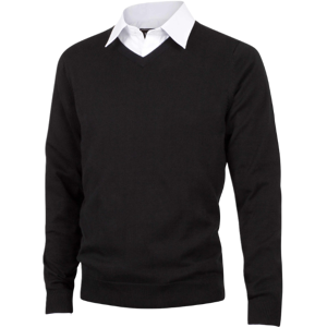 Tracker 3086 Unisex Pima Cotton V-Halsgenser Svart S Tracker 3086 Unisex Pima Cotton V-Halsgenser Svart S
