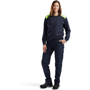 Blåkläder 34081158 Forsterket Sweatshirt Mørk marineblå/hivisgul XS Blåkläder 34081158 Forsterket Sweatshirt Mørk marineblå/hivisgul XS