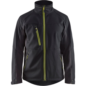 Blåkläder 49502516 Vindtett Softshelljakke Svart/Hivis Gul XS Blåkläder 49502516 Vindtett Softshelljakke Svart/Hivis Gul XS